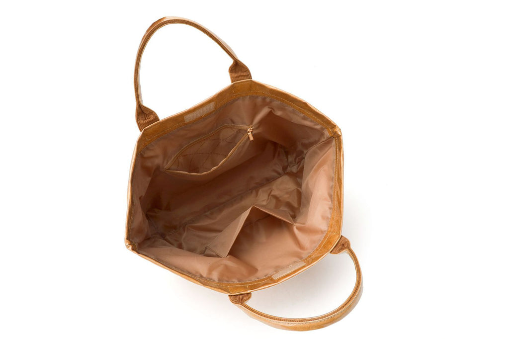 Modern Glossy Kraft Effect Tote Chic Commuter Carryall product view 21