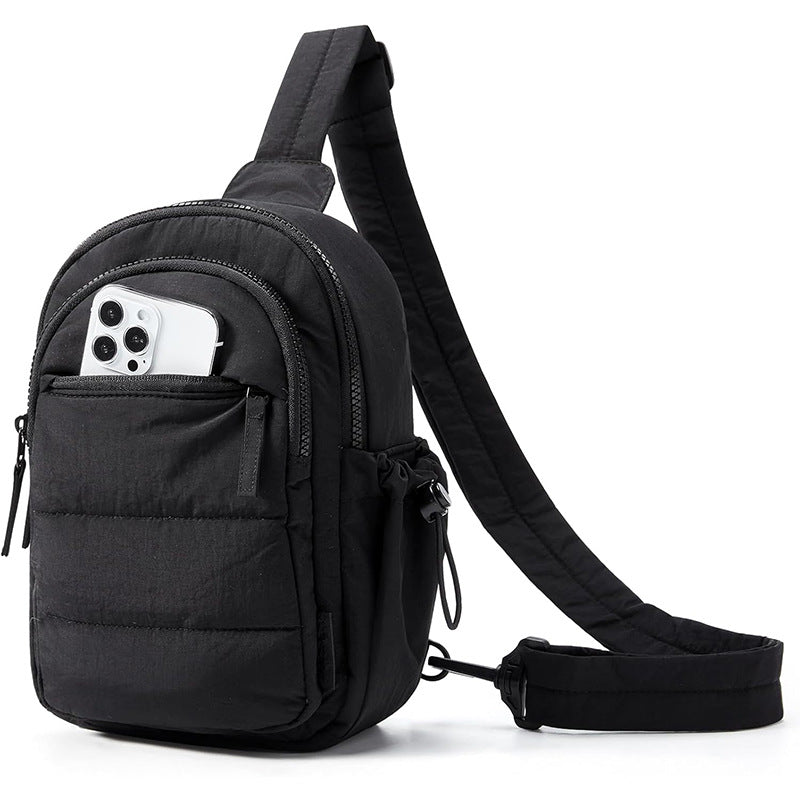 Luna Padded Quilted Sling Bag Chic Urban Crossbody detail product view