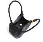 Aria Woven Leather Tote Elegant Shoulder Bag for Work product view 22
