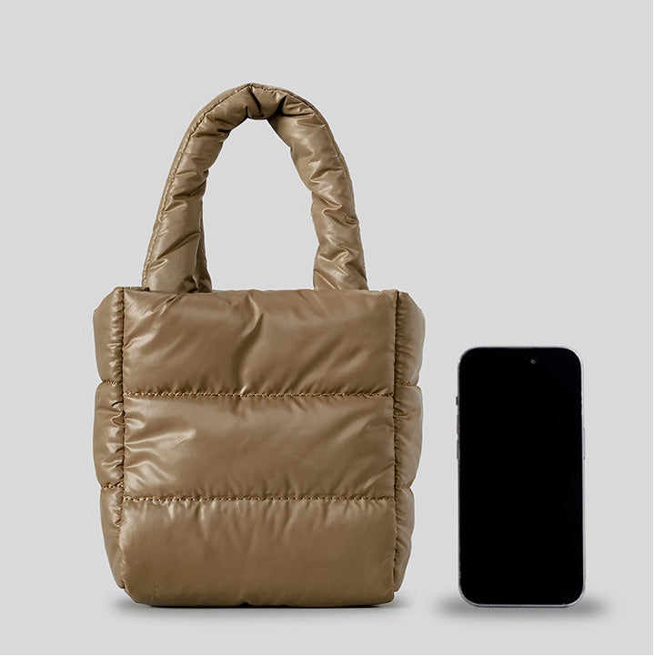 Aura Metallic Quilted Puffer Mini Tote for Urban Chic product view 14