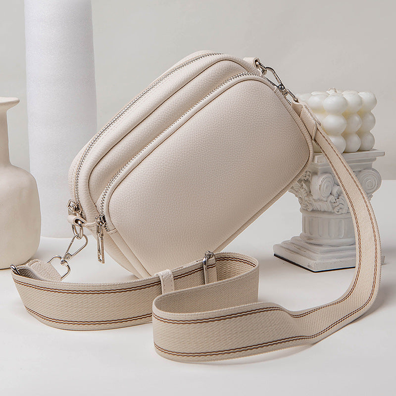 Luna Pebbled Leather Camera Crossbody Bag for Modern Commute lifestyle product view