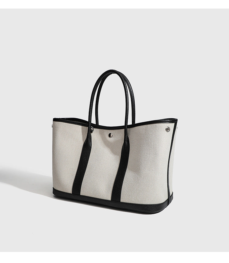 Signature Canvas & Leather Tote Minimalist Commuter Bag product view 17