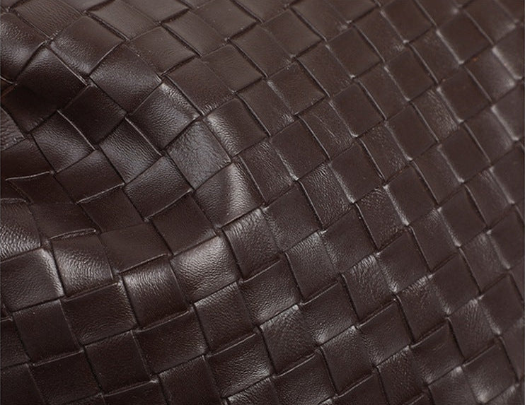 Verona Woven Leather Tote Elevated Minimalist Shoulder Bag product view 8