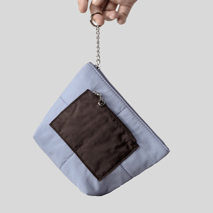 Serene Quilted Nylon Pouch Clutch for Urban Essentials product view 18