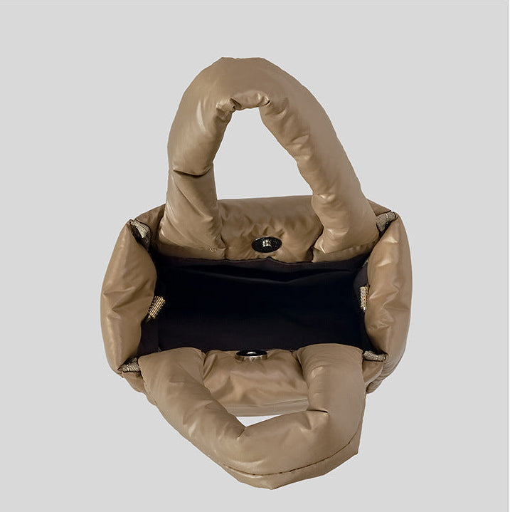 Aura Metallic Quilted Puffer Mini Tote for Urban Chic product view 12