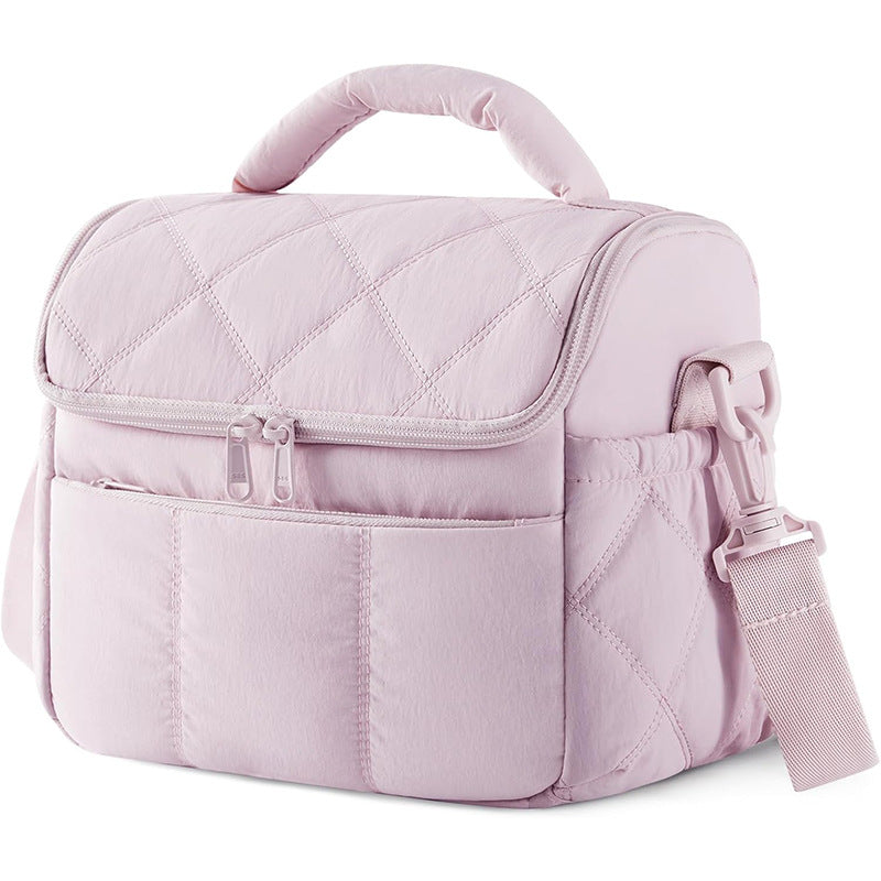 Luxe Quilted Crossbody Lunch Bag Chic Commuter Essential detail product view