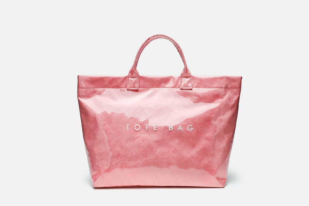 Modern Glossy Kraft Effect Tote Chic Commuter Carryall product view 37