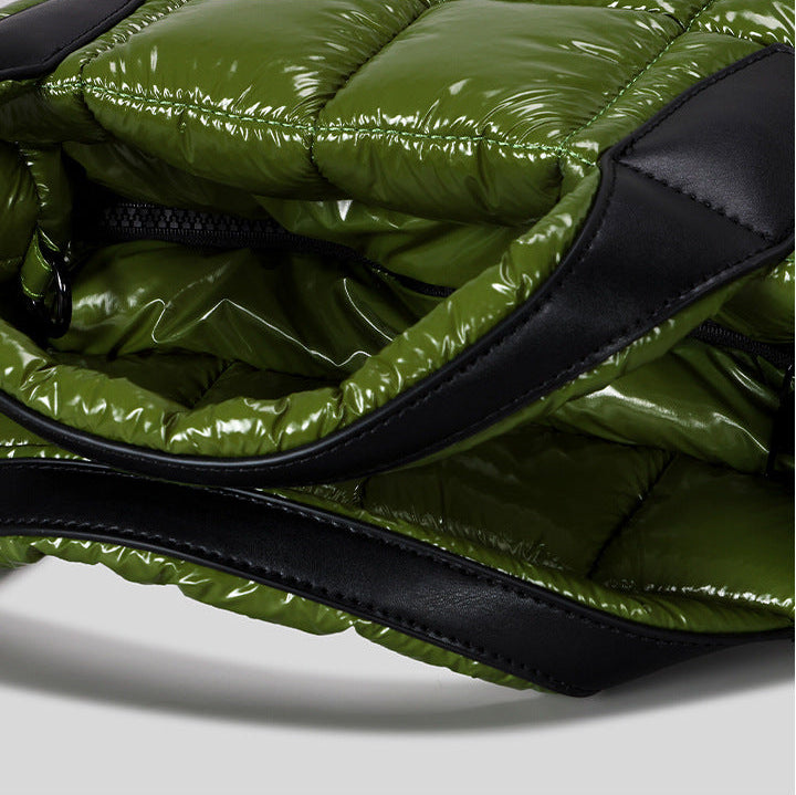 Luxe Quilted Puffer Mini Tote Versatile Urban Crossbody product view 7