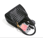 Aria Woven Leather Tote Elegant Shoulder Bag for Work product view 21