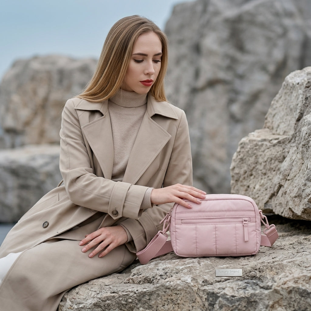 Aria Quilted Puffer Crossbody Bag | Elevated Commuter Essential
