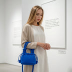Azure Padded Knot Crossbody Bag | Bold Mini Satchel for Women