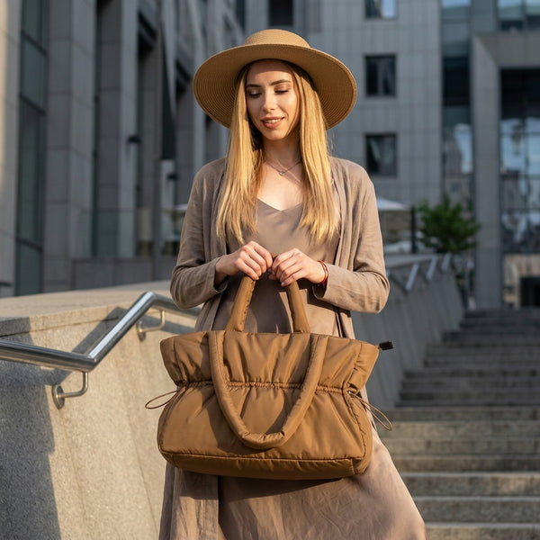 Aura Padded Cloud Tote - Versatile Commuter Bag for Women